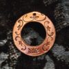Hand Stamped Copper Hoop Earrings With Medicine Plant Designs 1" - Image 3