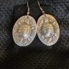 Turtle Earrings - Sterling Silver Ovals Repoussé  1.25"