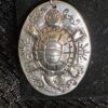 Turtle Earrings - Sterling Silver Ovals Repoussé  1.25" - Image 5