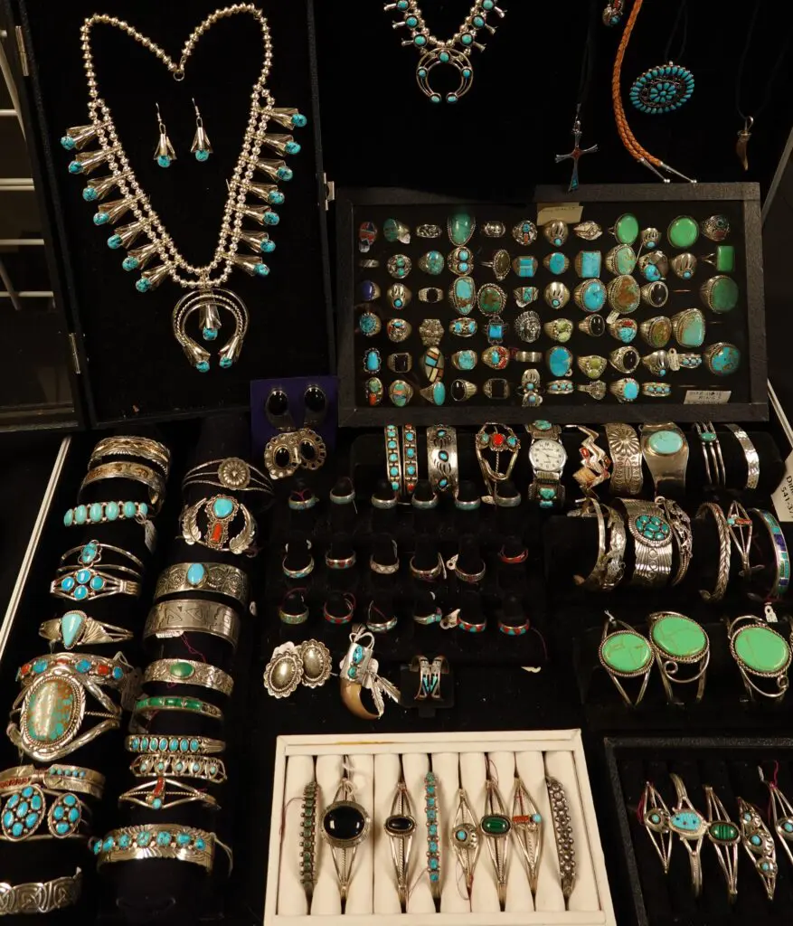 Southwestern jewelry is available at Sunrise Drum