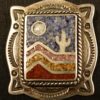 Sterling Pendant with Desert Scene on liquid silver chain