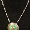 Peruvian pendant with green stone and silver arrowhead by G. Laffi - Image 3