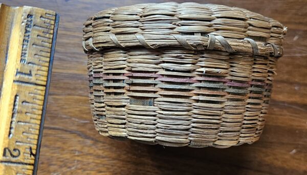 Basket with sweetgrass and black ash splints