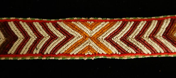 Northwest Coast Beaded Tie Belt 33.75" - Image 4