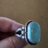 Navajo Large Turquoise Ring by S. Edsitty extra stamp work - Image 2