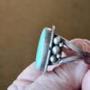 Navajo Large Turquoise Ring by S. Edsitty extra stamp work - Image 3