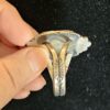 Navajo Large Turquoise Ring by S. Edsitty extra stamp work - Image 6