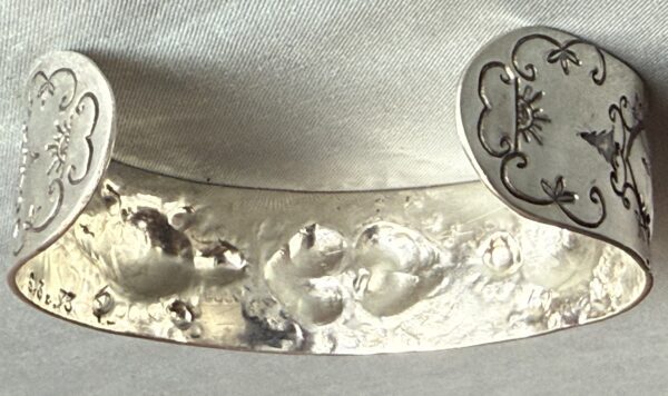 Cuff Sterling Silver 4 Hearts & 2 Turtles .75" x 6.3" - Image 4