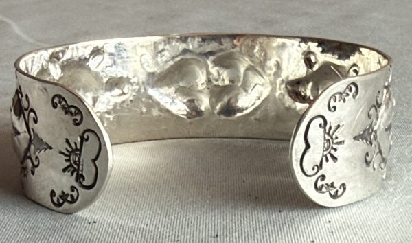 Sterling Cuff 4 Hearts & 2 Turtles .75" x 6" - Image 6