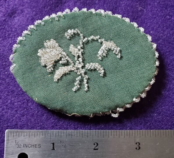 Framed Beaded Needle Case - crystal beads - Image 4