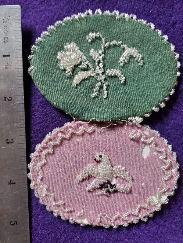 Framed Beaded Needle Case - crystal beads - Image 2