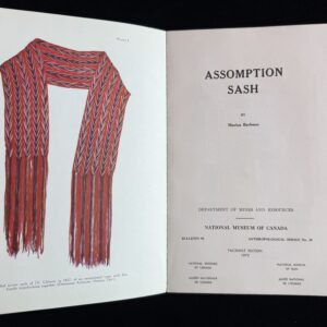 Book open to Assomption Sash illustration.