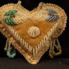 Niagara Heart Shaped Pin Cushion- Tan Whimsy- Haudenosaunee (Iroquois) - Image 3