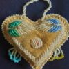 Niagara Heart Shaped Pin Cushion- Tan Whimsy- Haudenosaunee (Iroquois)