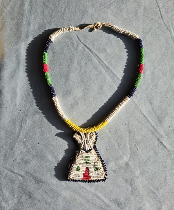 Lakota beaded choker with Tipi 1880s to 1930s