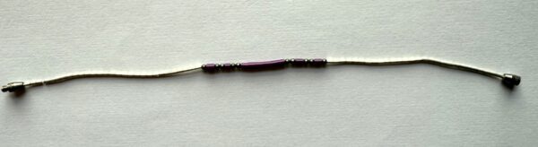 Bracelet Liquid Silver with Lavender/Purple Stone Beads - Image 3