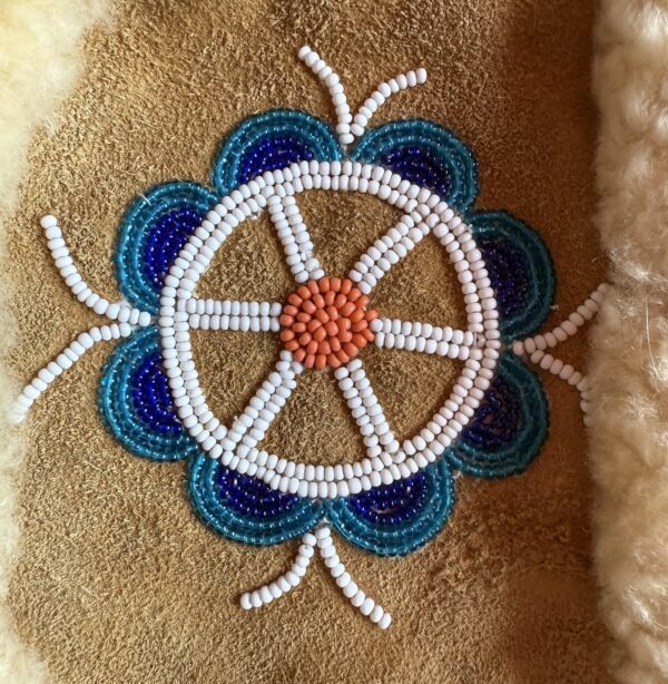 Mittens - leather with bead work gauntlet style - Image 4