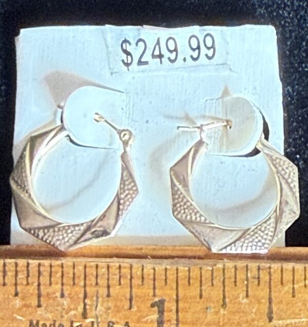 14K Gold Hoop Earrings - Image 3