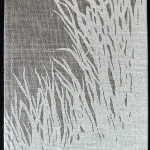 Book cover with grass illustration design.