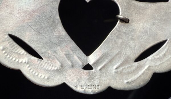 Vintage Sterling Brooch -  Heart & Crown - Image 4